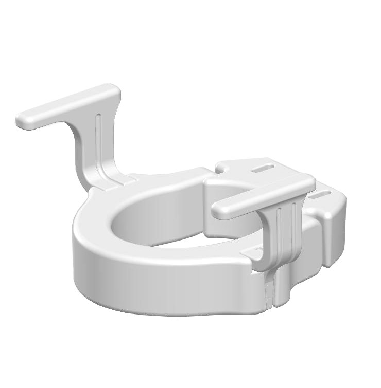 4" Hinged Raised Toilet Seat w/Handles