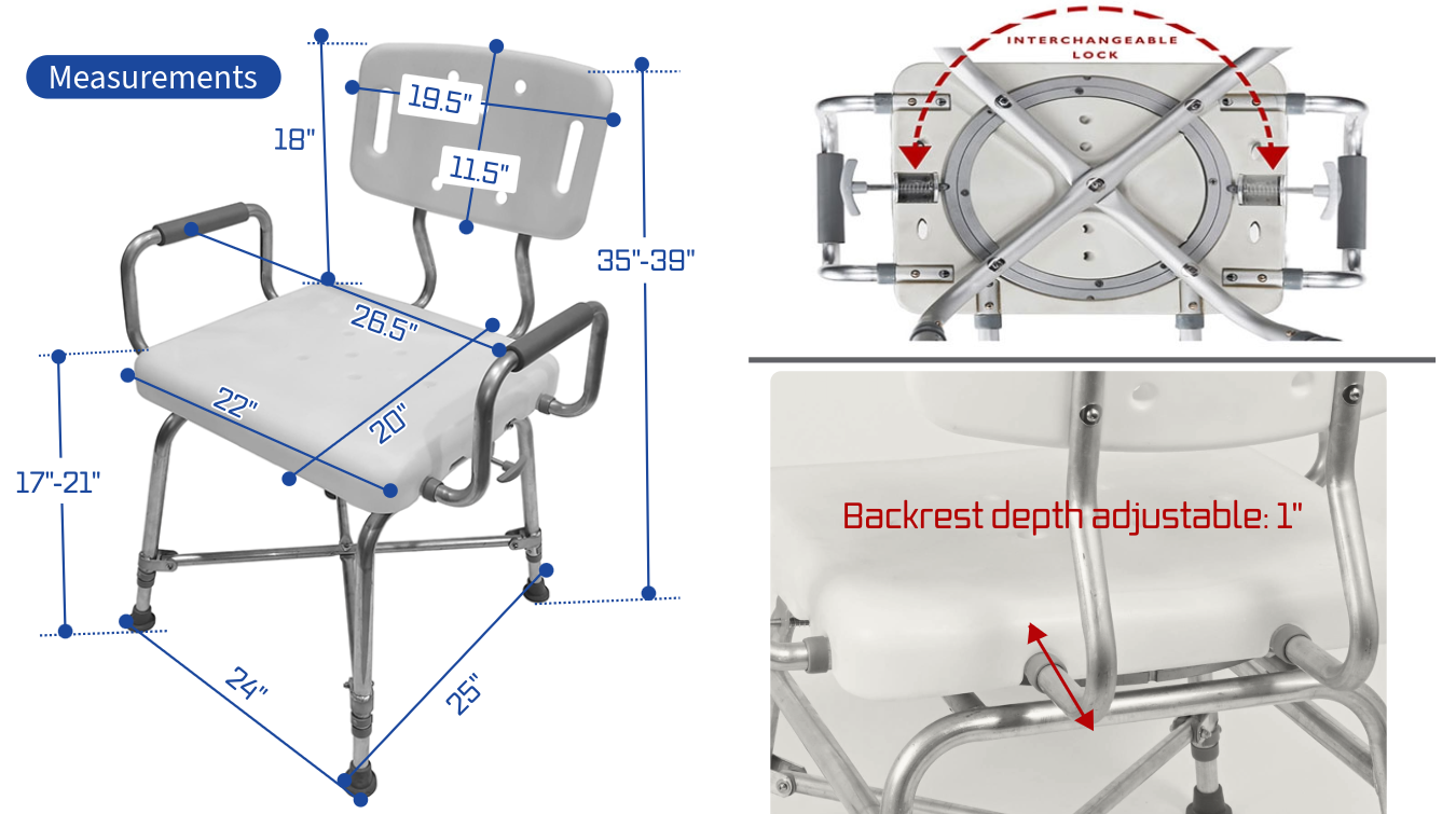Bariatric Swivel Shower Chair