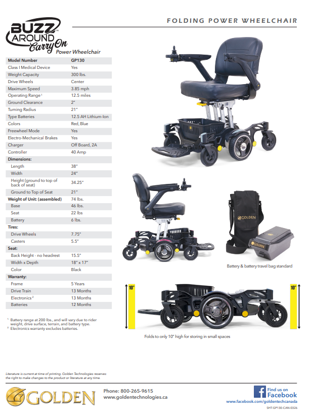 The Buzzaround CarryOn Power Chair