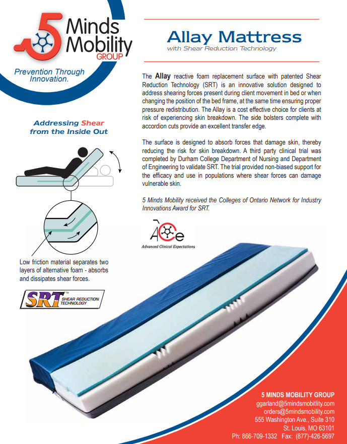 Allay Mattress with Shear Reduction Technology