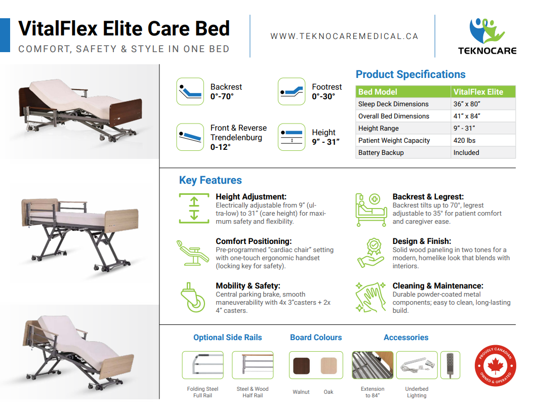The VitalFlex Elite Hospital Bed